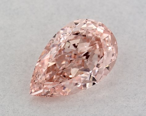 IGI 0.43 Carat Fancy Vivid Pink-VVS2 Pear Shaped Lab-Grown Diamond