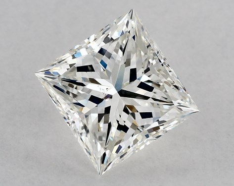 GIA 1.00 Carat H-VS2 Ideal Cut Princess Natural Diamond