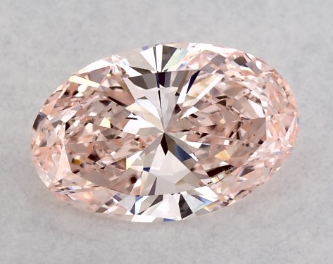 IGI 0.51 Carat Fancy Vivid Pink-VS1 Oval Cut Lab-Grown Diamond