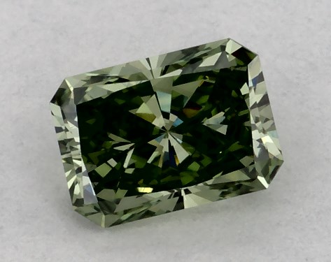 IGI 0.36 Carat Fancy Vivid Green-VVS2 Radiant Cut Lab-Grown Diamond