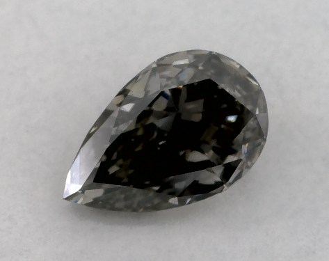 GIA 0.50 Carat Fancy Gray-SI2 Pear Shaped Natural Diamond