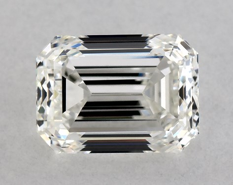 GIA 1.00 Carat H-VVS2 Very Good Cut Emerald Natural Diamond
