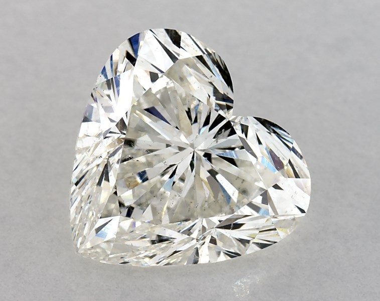 4.01 carat heart diamond, I SI2