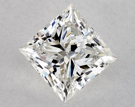 GIA 1.00 Carat H-VS2 Ideal Cut Princess Natural Diamond