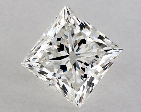GIA 1.00 Carat H-VS2 Ideal Cut Princess Natural Diamond