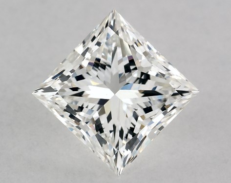 GIA 1.00 Carat H-VS2 Ideal Cut Princess Natural Diamond