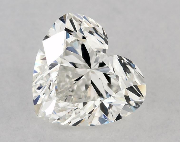 0.8 carat heart diamond, H SI1