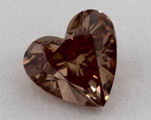 0.78 Carat Fancy Brown Orange-SI2 Heart Shaped Diamond