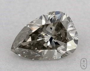 This pear shaped 0.58 carat Fancy Gray color si2 clarity has a diamond grading report from GIA