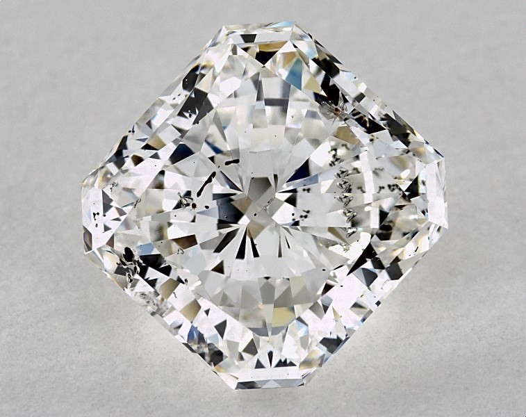 5.05 carat radiant diamond, H SI2