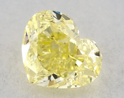 GIA 0.35 Carat Fancy Yellow-SI1 Heart Shaped Diamond